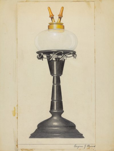 Camphen lampe af Eugene Barrell