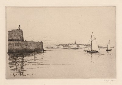 Saint-Malo Vue de Dinard (Saint-Malo vu de Dinard) af Eugene Bejot