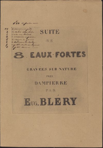 8 Raderinger indgraveret paa Naturen af Eugene Bléry