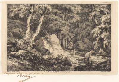 Ved forkastningens kløft, Auvergne Kløften ved Auvergne, 1846. af Eugene Bléry