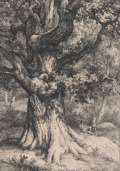 Karl den Store, Egetræ med en Ørnerede, 1845. af Eugene Bléry
