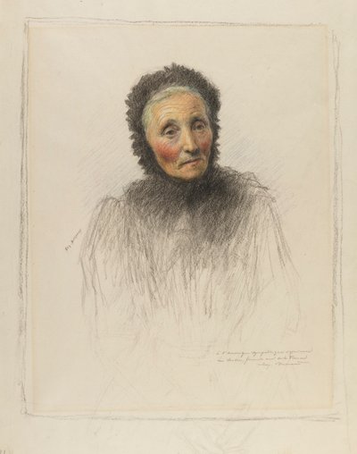 Gammel kvinde af Eugene Burnand