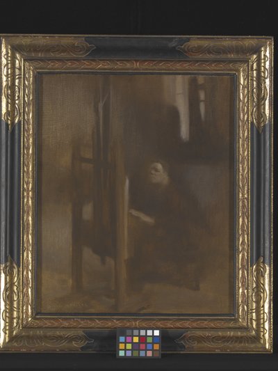 Artist At His Easel (Olie på lærred) af Eugène Carrière