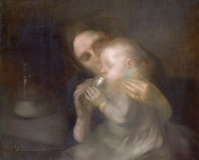 Tinkruset (olie på lærred) af Eugène Carrière