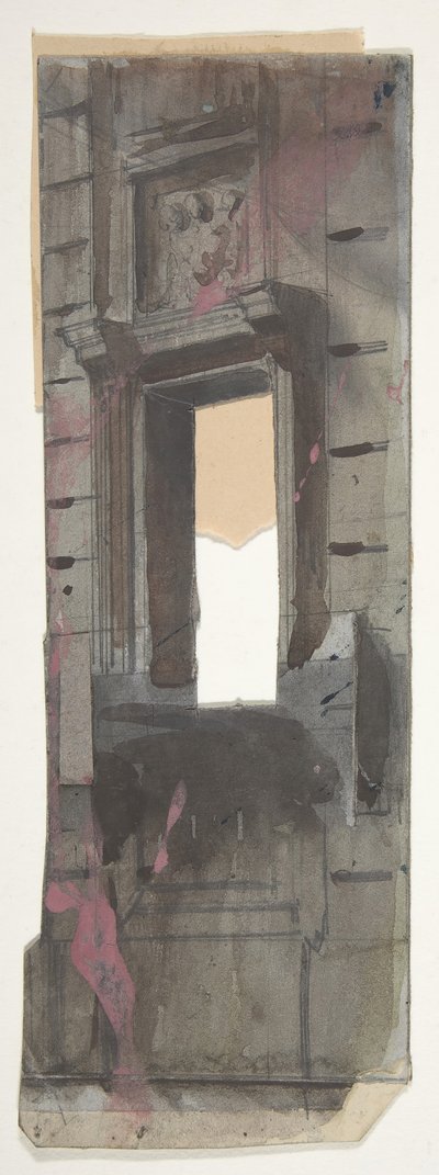 Design til en scene i Opéraen, Paris, 1828-90. af Eugene Ciceri
