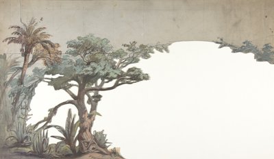 Design til en scene i Opéraen, Paris, 1828-90. af Eugene Ciceri
