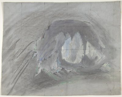 Design til en scene i Opéraen, Paris, 1828-90. af Eugene Ciceri