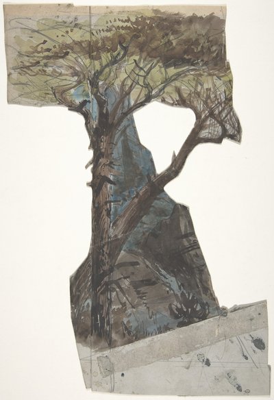 Design til en scene i Opéraen, Paris, 1830-90. af Eugene Ciceri