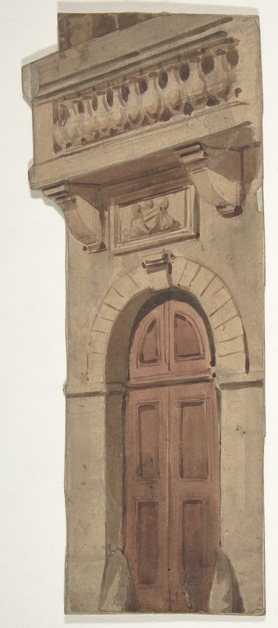Design til en scene i Opéraen, Paris, 1830-90. af Eugene Ciceri