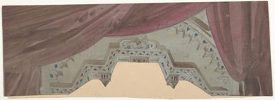 Design til en scene i Opéraen, Paris, 1830-90. af Eugene Ciceri