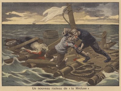 En ny flåde af Medusa (farve litho) af Eugene Damblans