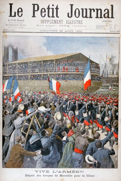 Franske tropper på vej til Kina, 1900 af Eugene Damblans