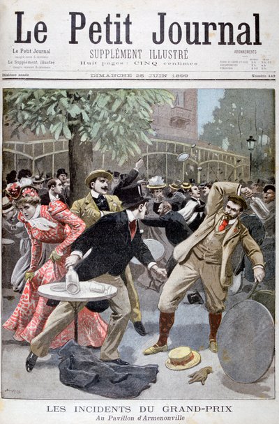 Hændelse ved Grand-Prix, Pavillion dArmenonville, Frankrig, 1899. af Eugene Damblans