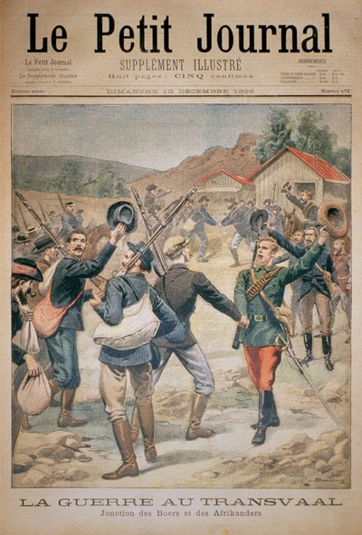 The War in the Transvaal: Union of the Boers and the Afrikaners, forside af Le Petit Journal, 10. december 1899 af Eugene Damblans