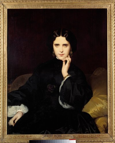 Portræt af Madame de Loynes (1837-1908) Hun havde en vigtig litterær og politisk salon. Maleri af Eugene Amaury-Duval (1808-1885) 1862 søn. 0,82x1m. Paris, Musee d