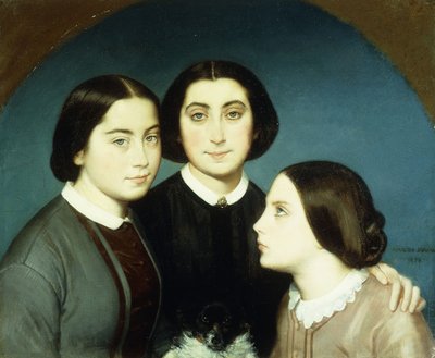 Portræt af Charles Naudiers tre døtre, 1854 af Eugene Emmanuel Amaury Duval