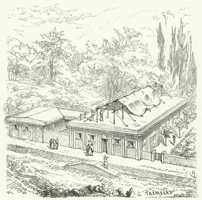 Gamle assyriske boliger af Eugene Emmanuel after Viollet le Duc