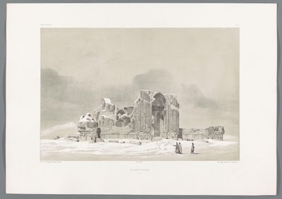 Ruin af den blå moske i Tabriz i Iran Moské ruine Tabriz (titel på objekt) Persiske landskaber (serietitel) Perse modern (serietitel) af Eugene Flandin
