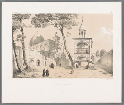 Vank-katedralen i Isfahan Eglise de Djoulfa Ispahan (titel på objekt) Persiske landskaber (serietitel) Perse modern (serietitel) af Eugene Flandin