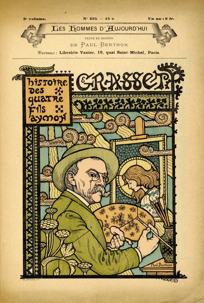 Forside til The Men of Today, nummer 425, illustration af Paul Berton (1872-1909): Art, Art Nouveau - Painters artists, Grasset Eugene (1845-1917) af Eugene Grasset