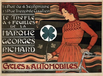 Cykler og biler Georges Richard, 1899 af Eugene Grasset