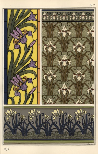 Iris i forskellige mønstre af Eugene Grasset