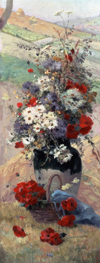 Årstidens blomster - efterår. Maleri af Eugene Henri Cauchois (1850-1911) Privat samling. af Eugene Henri Cauchois