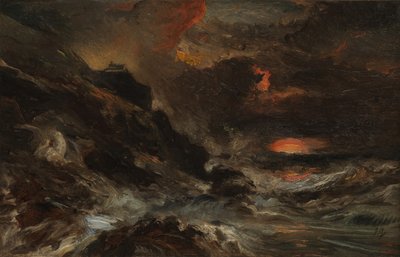 En storm ud for Normandiets kyst, sandsynligvis 1850