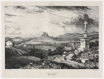 Larderole Castle, 1832. af Eugene Isabey