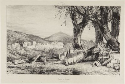 Kløften ved Royat, Auvergne af Eugene Isabey