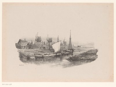 Havn med både og vindmøller Pladér kanalen Erindringer om Eugène Isabey (serietitel) Souvenirs d