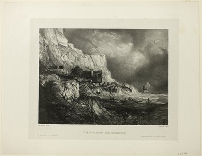 I nærheden af Dieppe, plade en fra Six Marines af Eugene Isabey