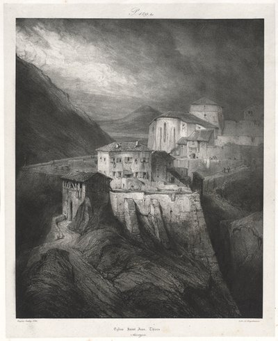 Maleriske og romantiske rejser i det gamle Frankrig: Auvergne (bd. II): St. John Church, Thiers, tavle 129 af Eugene Isabey