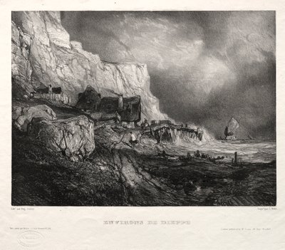 Six Marines: Environs of Dieppe, 1833. af Eugene Isabey