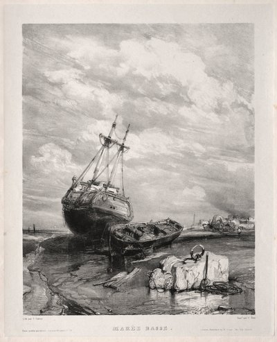 Seks marinesoldater: lavvande, 1833. af Eugene Isabey