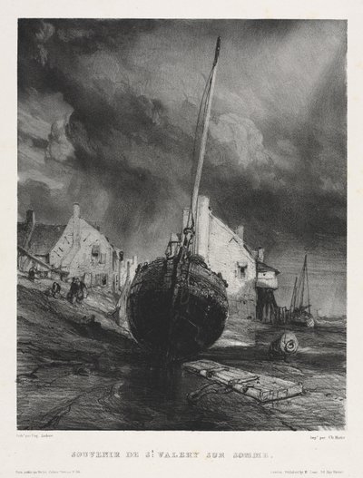 Seks marinesoldater: Souvenir fra Saint Valéry sur Somme af Eugene Isabey