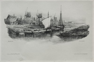 Souvenirs: Canal Bank, 1832. af Eugene Isabey