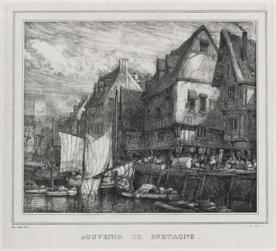 Souvenirs: Souvenir fra Bretagne, plade 5 af Eugene Isabey