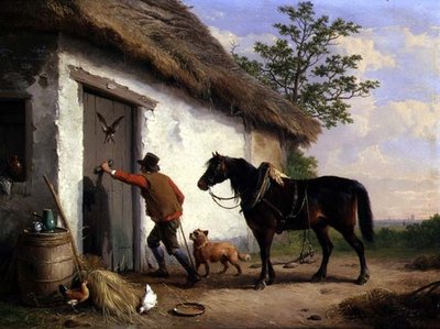 Ved sommerhusdøren af Eugene Joseph Verboeckhoven