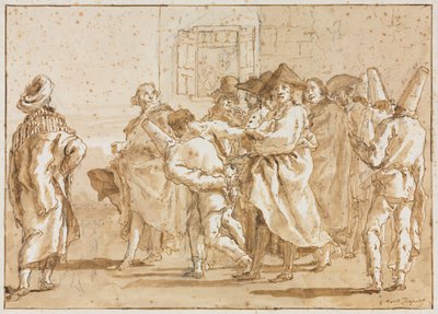 Punchinello arresteret af Eugene Joseph Verboeckhoven