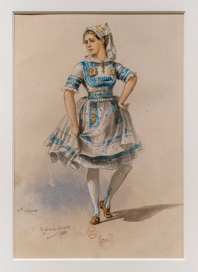 Korrigane. Ballet af Charles-Marie Widor, kostumemodel. 1880, pen, akvarel og gouache på papir. af Eugene Lacoste