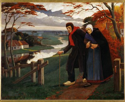 Sent efterår, også The blind (maleri på lærred) af Eugene Laermans