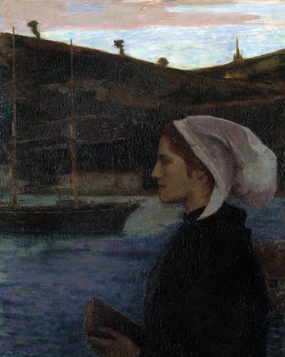En bretonsk søndag, ca. 1890. af Eugene Laurent Vail