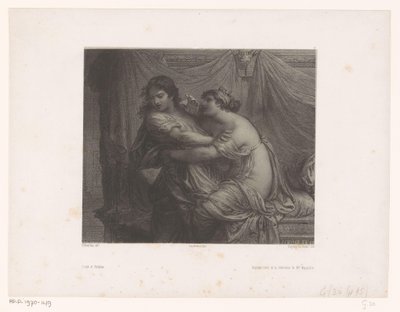 Josef og Potifars hustru Joseph et Putiphar (titel på objekt) Gamle og nutidige kunstnere (serietitel) Les artistes anciens et modernes (serietitel) af Eugene Leroux
