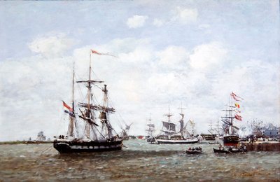 Antwerpen, Havnen af Eugene Louis Boudin