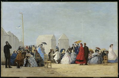 Strand nær Trouville, 1864 af Eugene Louis Boudin