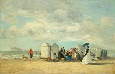 Strandscene, 1862. af Eugene Louis Boudin