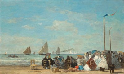 Strandscene ved Trouville, 1863. af Eugene Louis Boudin