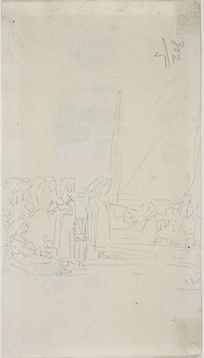 Bretonske kvinder på stranden af Eugene Louis Boudin