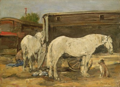 Sigøjnerheste, ca.1885-90 af Eugene Louis Boudin